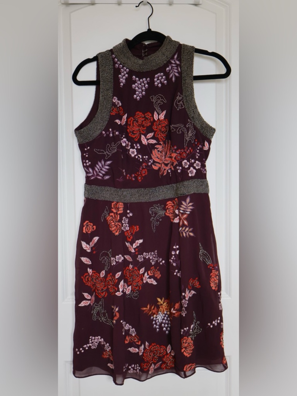 NWT Karen Millen Plum Beaded Dress